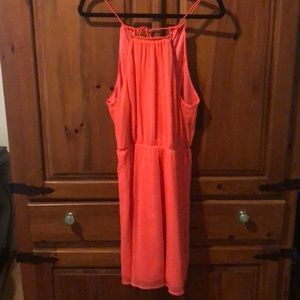 Zara bright coral fun and flirty dress.
